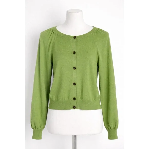 Ann Taylor Factory Green Button Front Cardigan Sweater Womens Size Small - Picture 1 of 7
